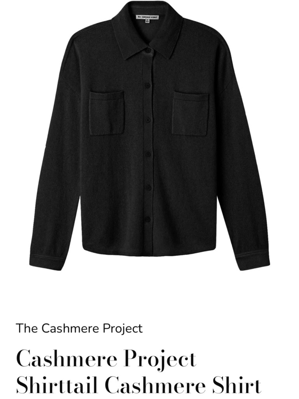 Cashmere Project Shirttail Cashmere Sweater